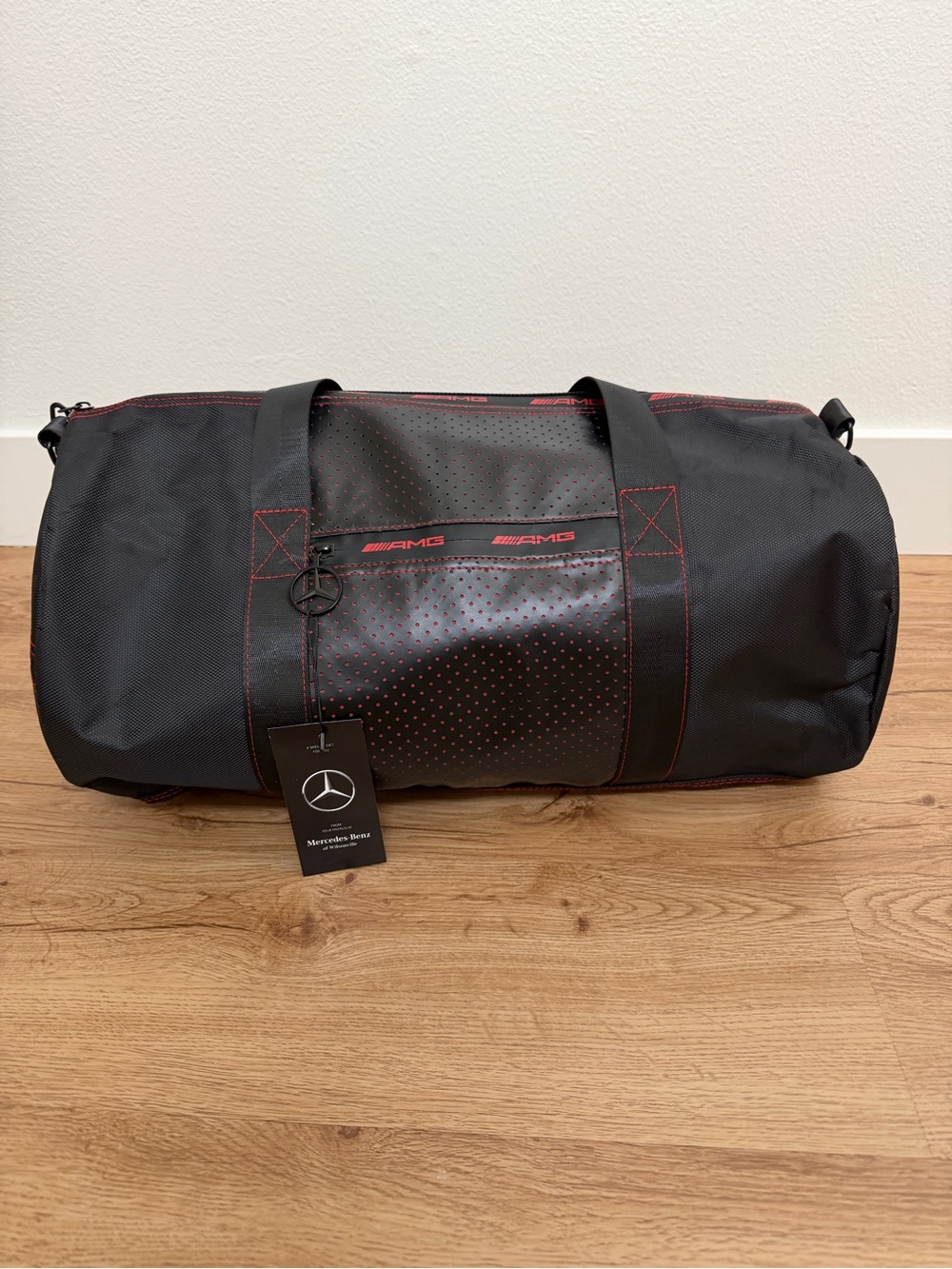Mercedes Benz AMG Black & Red Duffel Bag